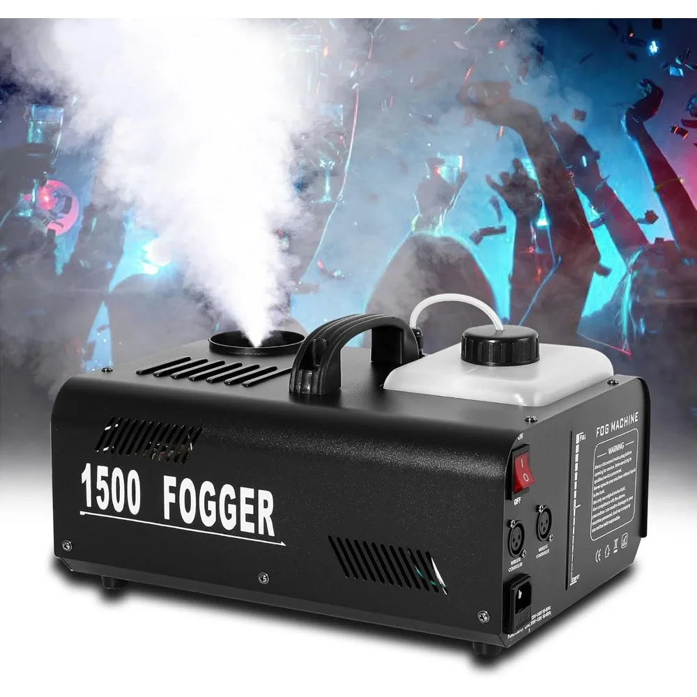 

1500W Fog Machine Vertical Smoke Machine Stage Fogger with Remote control for Halloween Wedding Disco Club Christmas