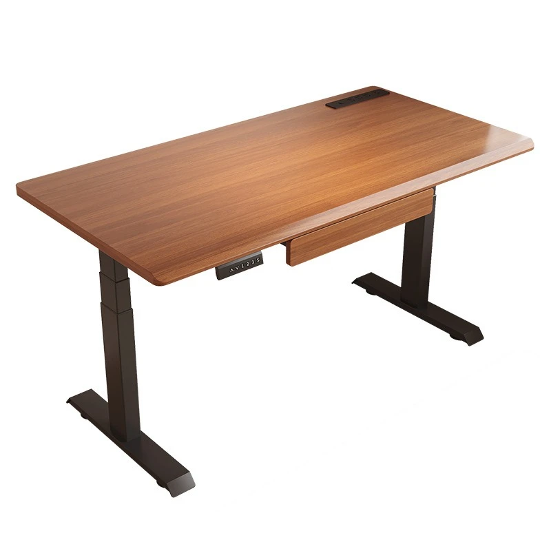 Solid wood electric lifting table Computer table Lifting table Home learning workbench Office desk Lifting type