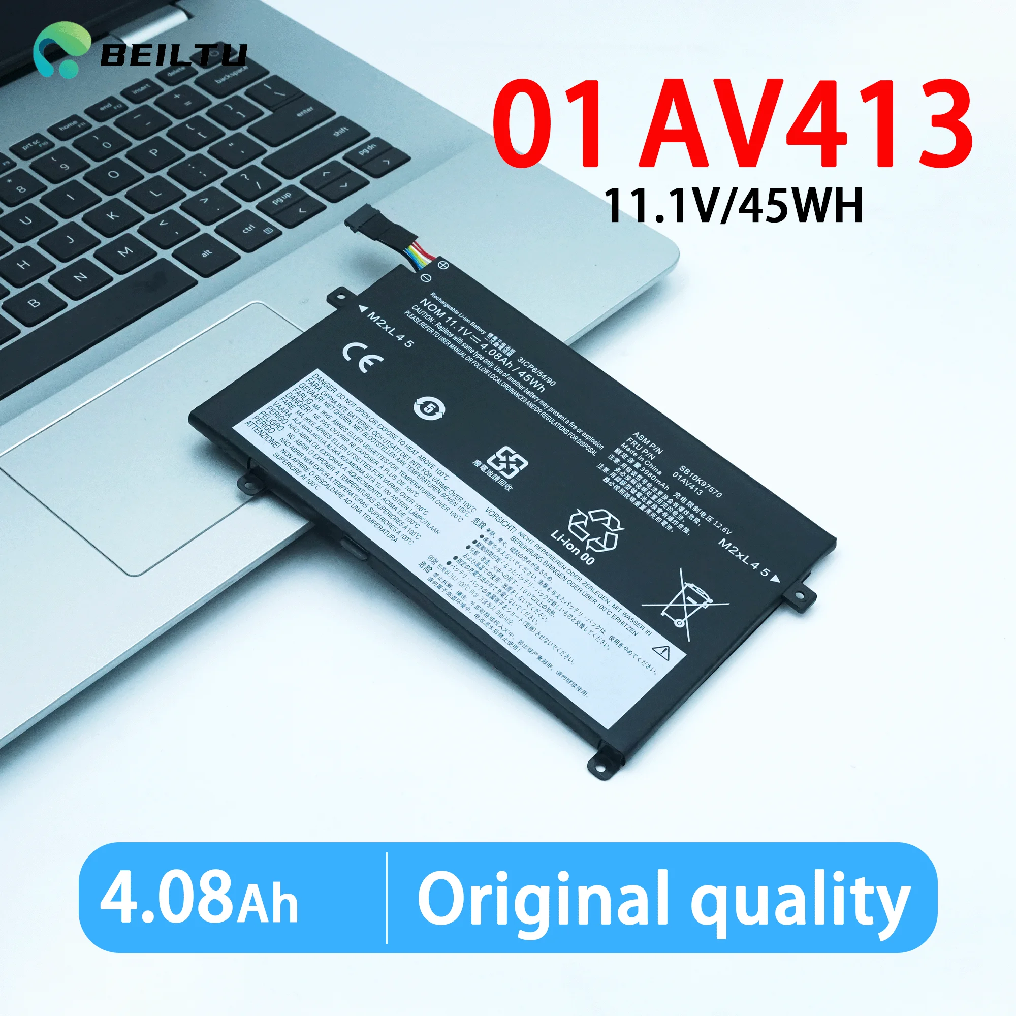 E470 Laptop Battery 01AV411 01AV412 01AV413 For Lenovo Thinkpad E470 E470C Series E475SB10K97568 SB10K97569 11.1V 45Wh 4050mAH