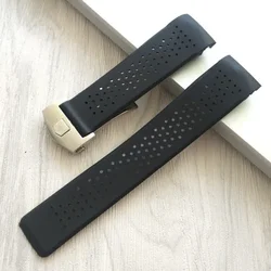 Natural Rubber Watchband For TAG HEUER GRAND CARRERA wristband Waterproof Sport Strap Soft Silicone Bracelet 22mm Wrist strap