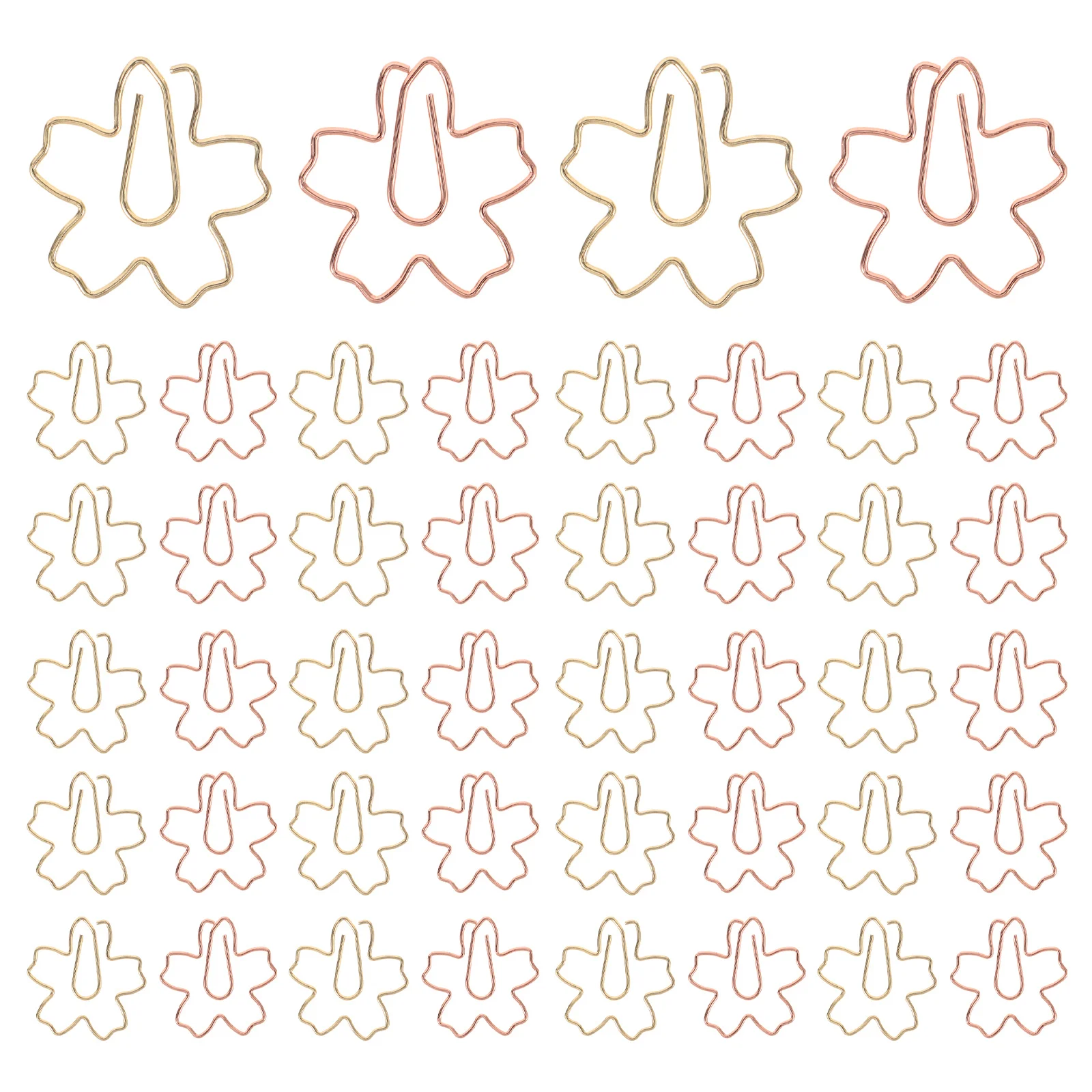 

60Pcs Metal Cherry Blossom Paper Clips Universal File Clips for Office School Home Document Management Decorative Note Clip