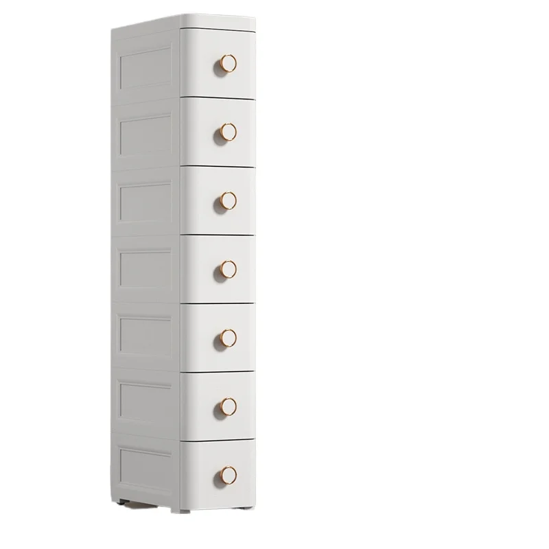 20cm Gap Storage Bathroom Cabinets Nordic Bathroom Furniture Drawer-type Kitchen Multi-layer Cabinet Home Narrow Storage Shelf L