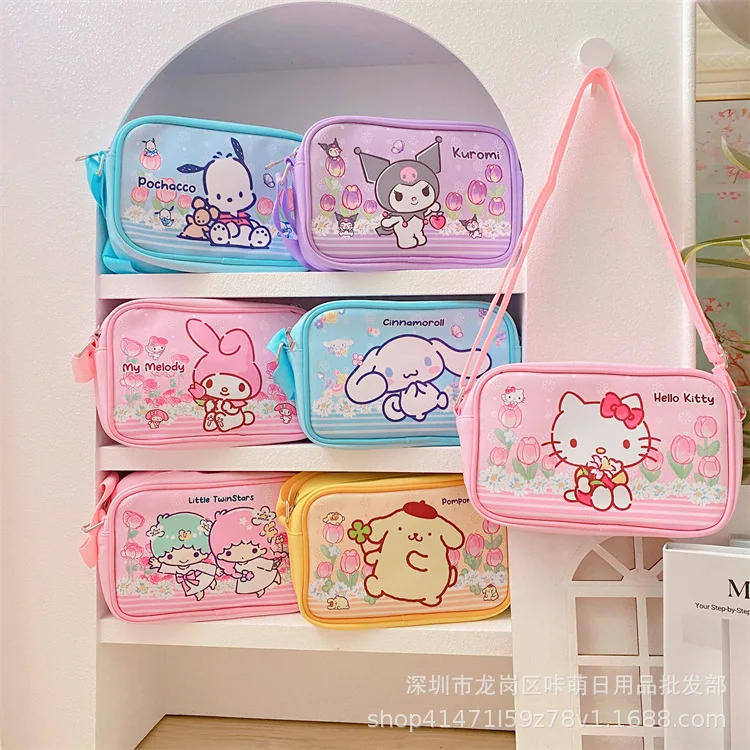 Kuromi Pochacco KT 19988 Fashion Anime Crossbody Bags Cartoon Handbag Shoulder Bag Casual Storage Tote Messenger Child Gift