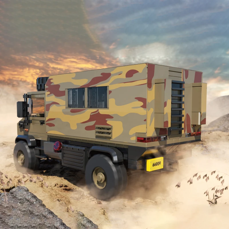 Blocs de construction rétro ORV U4000, 643 pièces, voiture blindée, transport, véhicule tout-terrain, modèle de briques, jouet pour enfants, cadeau pour garçons