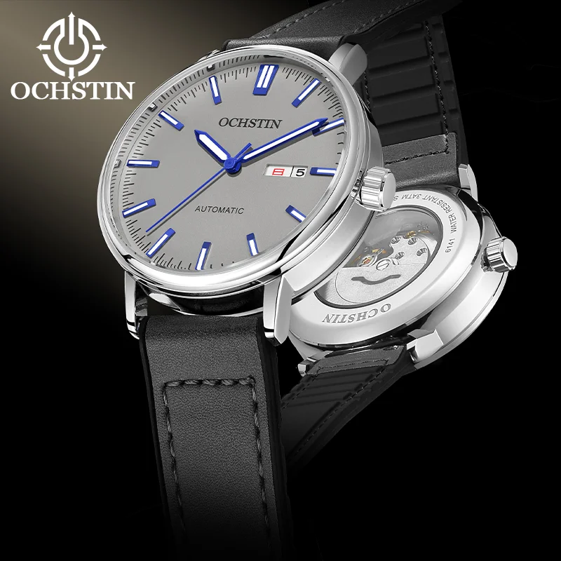 OCHSTIN Men's Self‑winding Mechanical Watch Man Comfort Magnetic Buckle Silicone Tape Master Collection Waterproof Wrist Clock