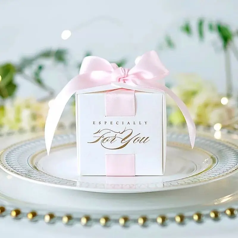 Wedding Favors Gift Box Souvenirs Gift Box With Ribbon Candy Boxes For Christening Baby Shower Birthday Event Party Supplies