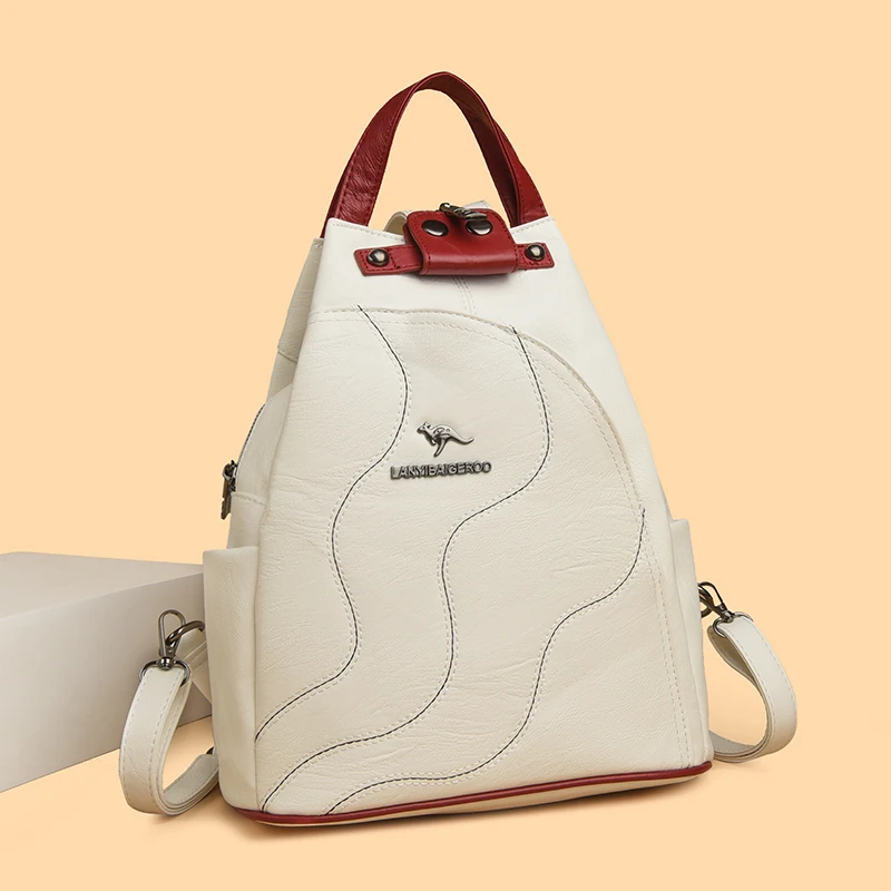 

2026 New Women's Fashion Luxury High Quality Soft Leather Travel Backpacks Large Capacity Shoulder Bags Totes Crossbody Bag