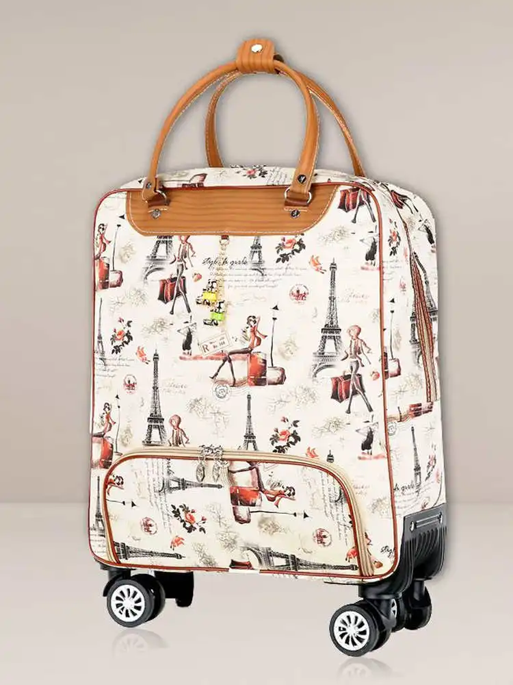 

Легкая дорожная сумка Lage, водонепроницаемая складная ручная сумка на колесиках, удобная портативная прочная сумка из искусственной кожи