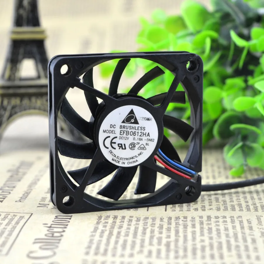 AA + Delta EFB0612HA 6010 12V 0.18A 6CM ultra-thin fan, chassis cooling equipment fan wholesale negotiable price
