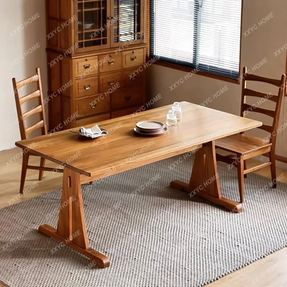 Household living room small apartment table simple modern rectangular dining table