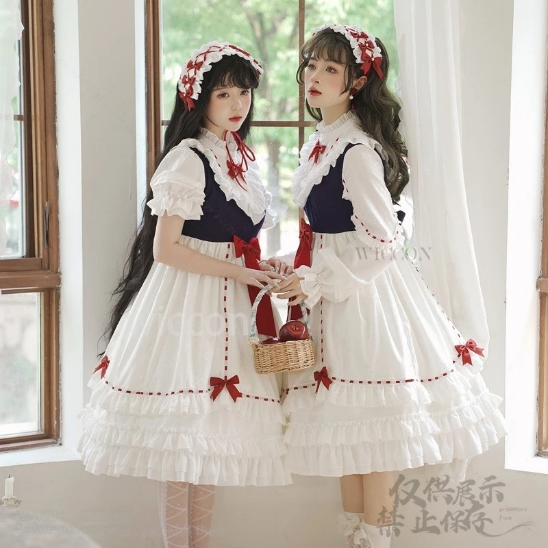 2024 Sonw Candy Lolita Christmas Cosplay Anime Kawaii Lolita Dress Uniform Princess Girl Vintage Elegant Tea Party Halloween