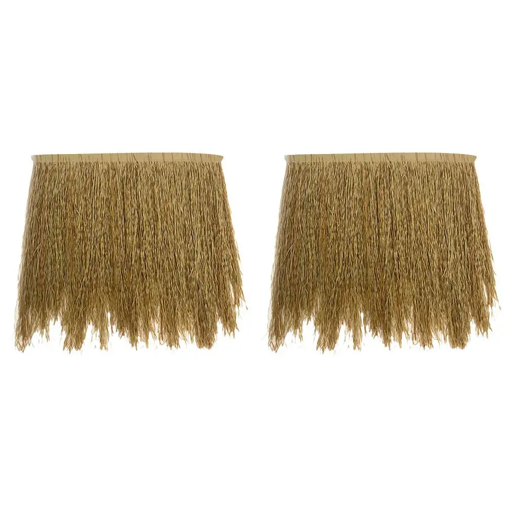 

2Pcs Artificial Grass Roof Tiles for Decoration Simulated Thatch Straw Garden Hut DIY Leaf Bamboo Shades