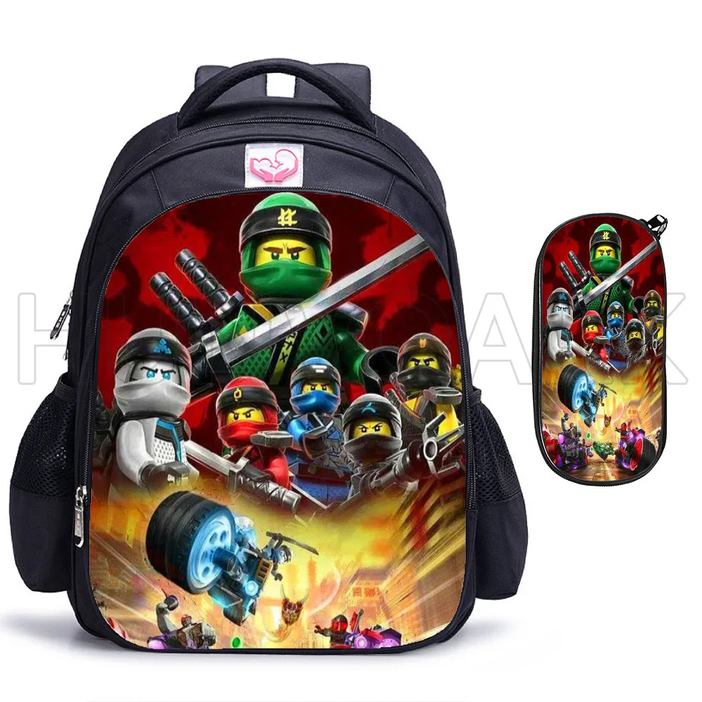 16inch Ninja Backpack 3D Printe Children School Bags Orthopedic Primary Backpack Kids School Boys Girls Mochilas Catoon Bag