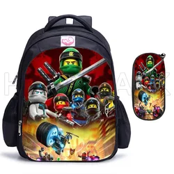 Mochila Ninja de 16 pulgadas para niños, Mochilas escolares con impresión 3D, mochila primaria ortopédica para niños y niñas, bolsa de Catoon