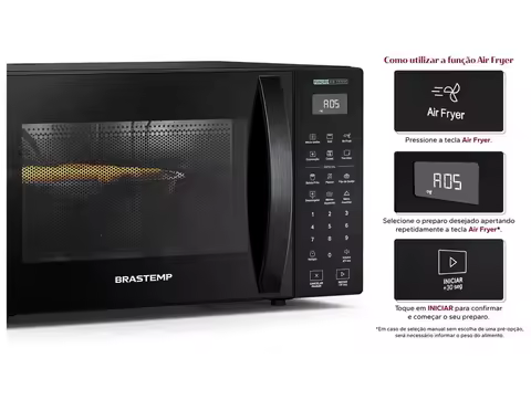 Micro-ondas Brastemp 29L Preto BMC29AE - 220V