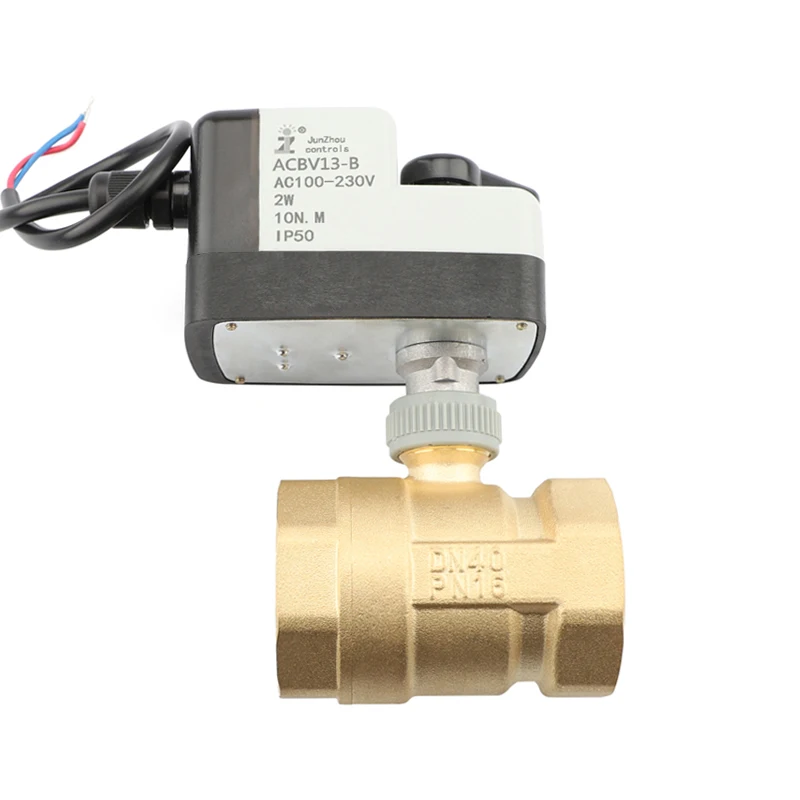 Two Wire Control Normally Open Normally Closed Motorized Ball Valve 12V 24V 220V Electric Actuator DN15 Two Way Brass Ball Valve