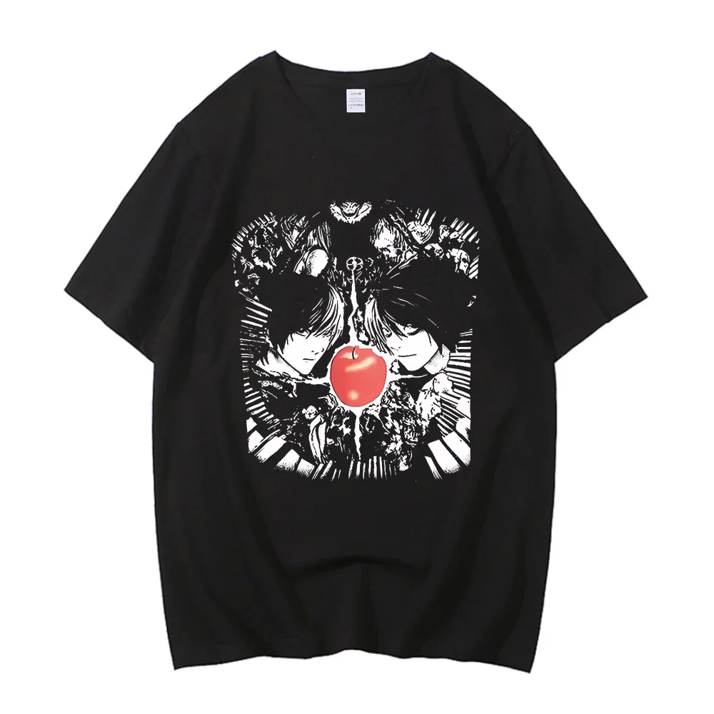 Harajuku Death Note T-Shirts Anime Grafikdruck T-Shirt Hochwertige Baumwolle Mode Streetwear Unisex Top T-Shirt Kurzarm