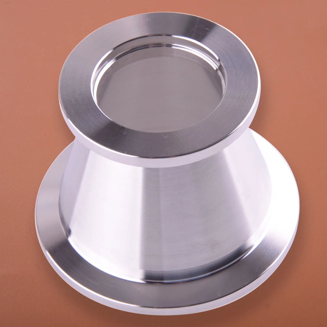 Silver Conical Reducer KF25 to KF40 Flange Vacuum Adapter -58°F~392°F Stainless Steel