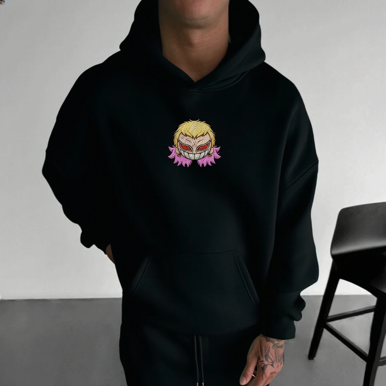 Doffy coringa streetwear moletom com capuz masculino feminino impressão gráfica moletom unisex casual pulôver com capuz primavera outono moda topo