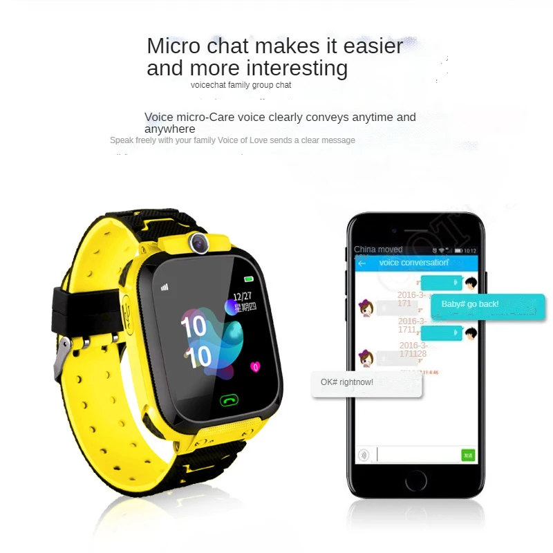 키즈 스마트 워치 SOS LBS 위치 카메라 사진 어린이 전화 음성 통화 경기 게임 손전등 소년과 소녀를위한 Smartwatch