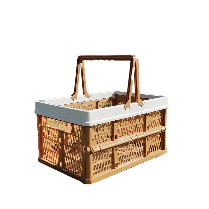 For Foldable Picnic Basket Ins Supermarket Shopping  Vegetable Shopping  Large Spring Outing Hand Basket  Vegetable