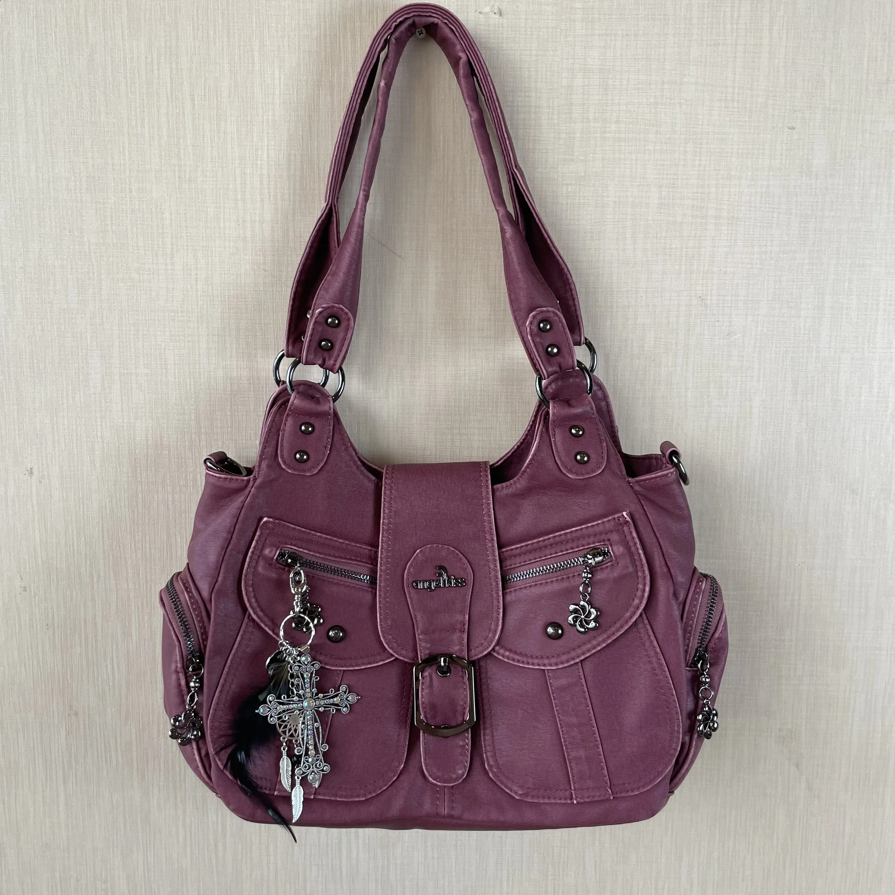 Designer Brand Retro Single Shoulder Crossbody Large Capacity Multi-pocket Soft Leather Bags for Women Hot Selling