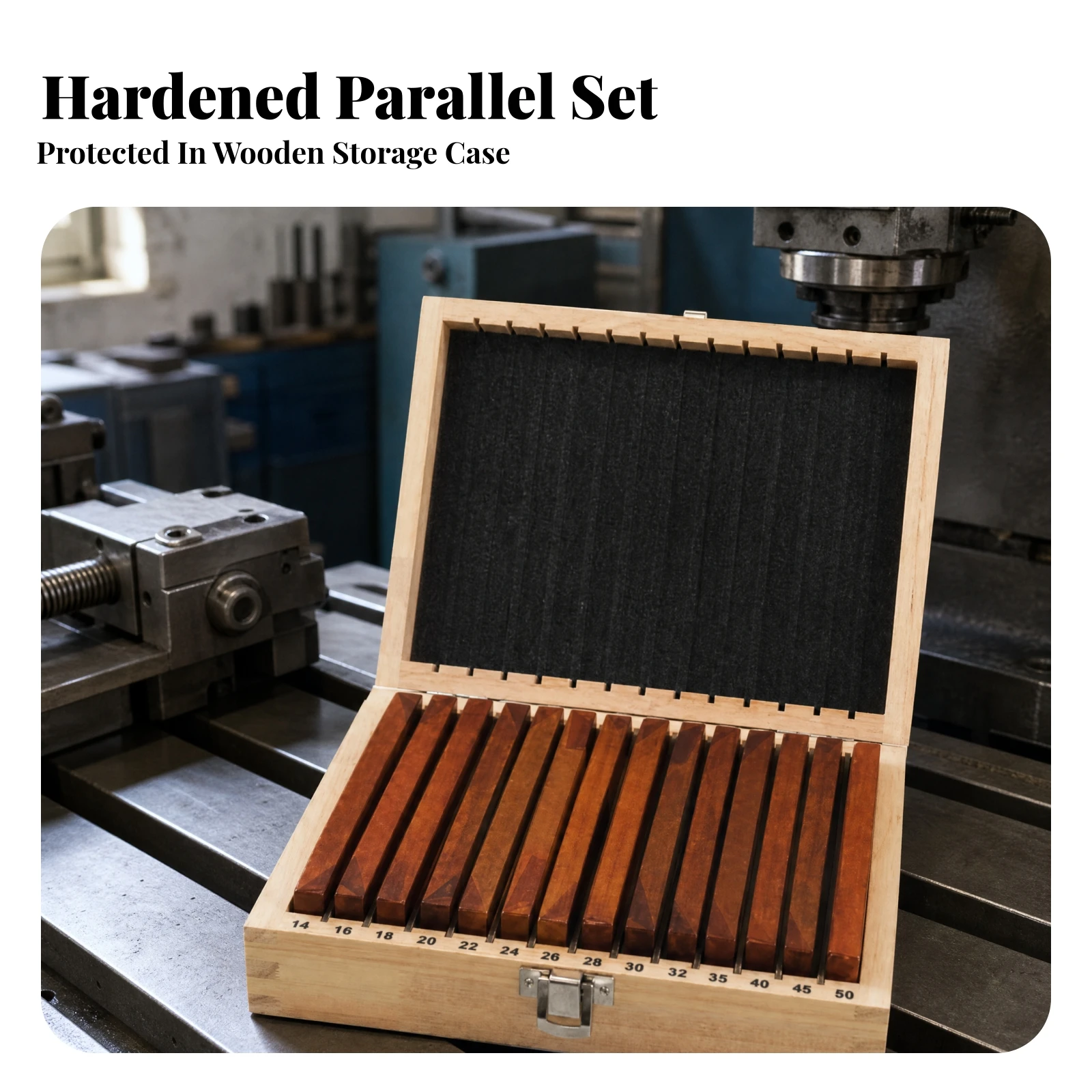 28 Pieces Precision Steel Parallels Set Laser-Engraved Precision Parallel Pads Machining Accessories Ground Machinist Tool