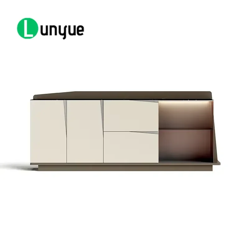 Modern Wooden 2 Drawer Cabinet Storage Base for   CEO Office Furniture Customizable School Use