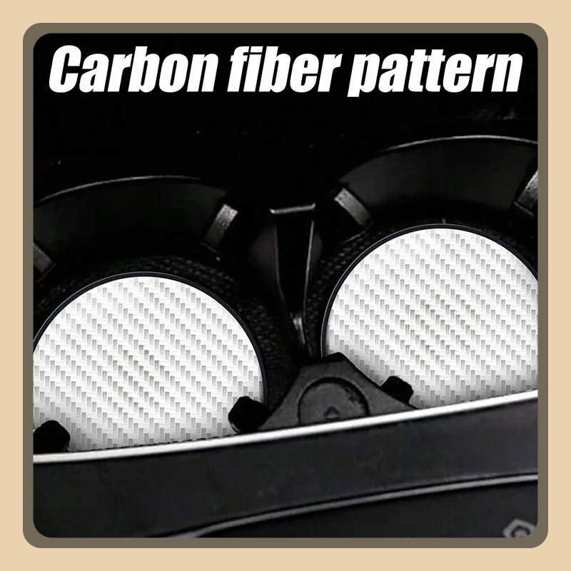 

2pcs Carbon Fiber Cup Mat Reusable Insulation Coaster Anti-Slip Car Cup Holder Heat Resistant Beverage Mat Drink Saucer Coffee