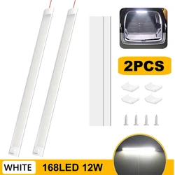 2PCS 168LED RV Ceiling Trunk Lights 12v/24v Camper Motorhome Caravan Interior Reading Lamps Light Bar Camping LED Caravan Light