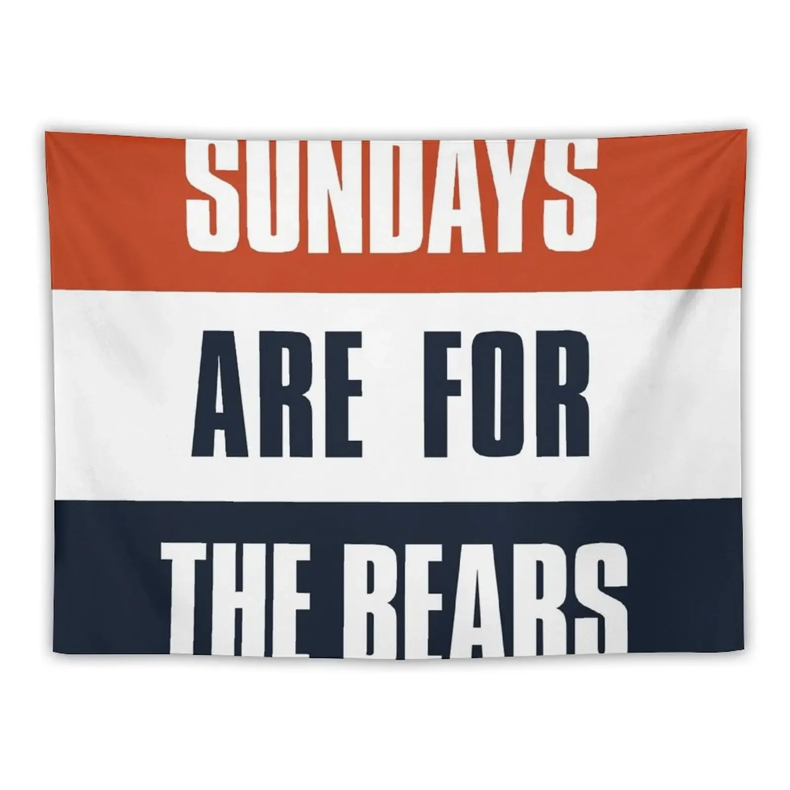 

Sundays are for The Bears, Chicago Football Fans Tapestry Funny Room Decor Korean Style Decoration Bedroom Tapestry