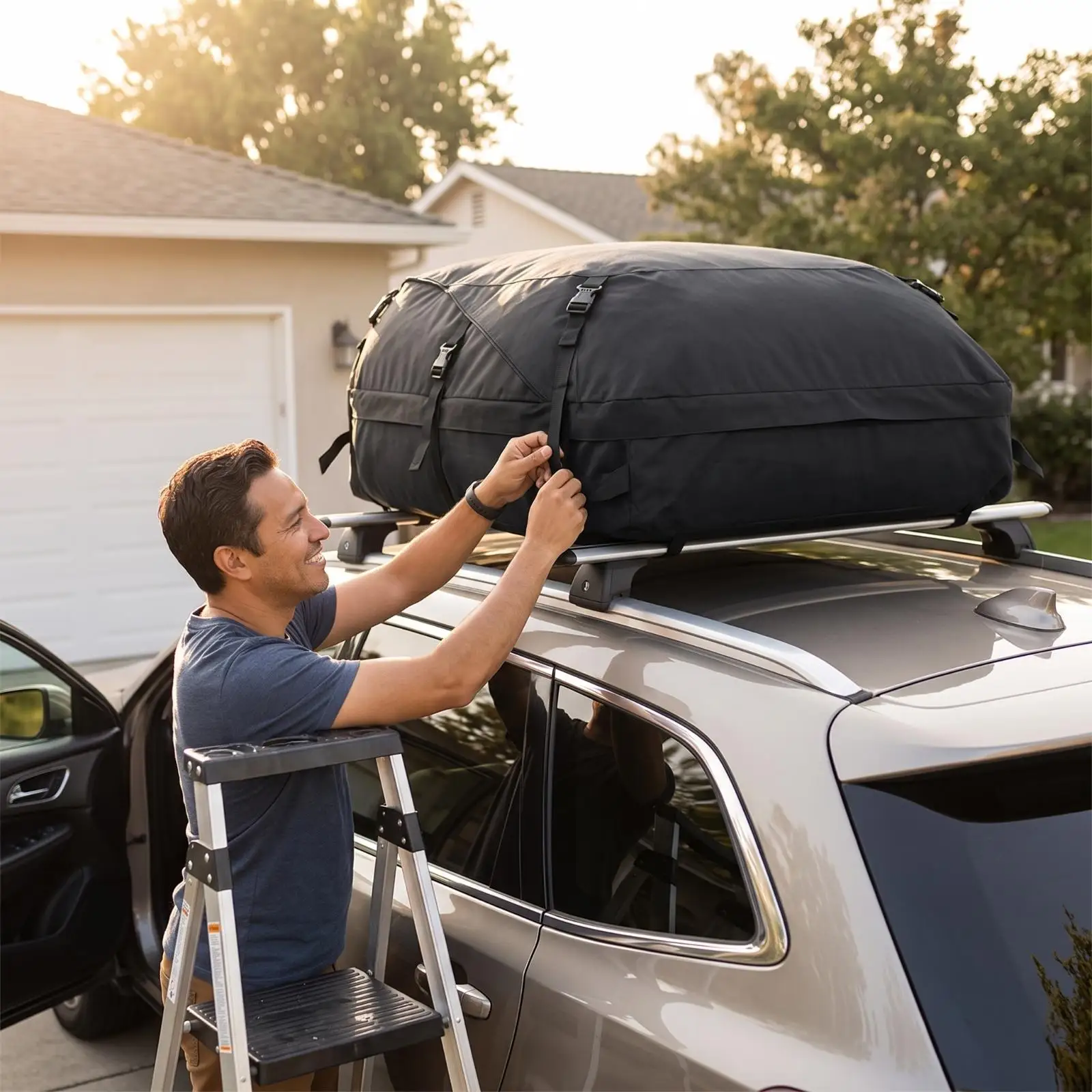 Expandable Rooftop Cargo Carrier Soft Shell Vehicle Luggage Bag Waterproof Oxford Cloth for Car Roof Rack SUV