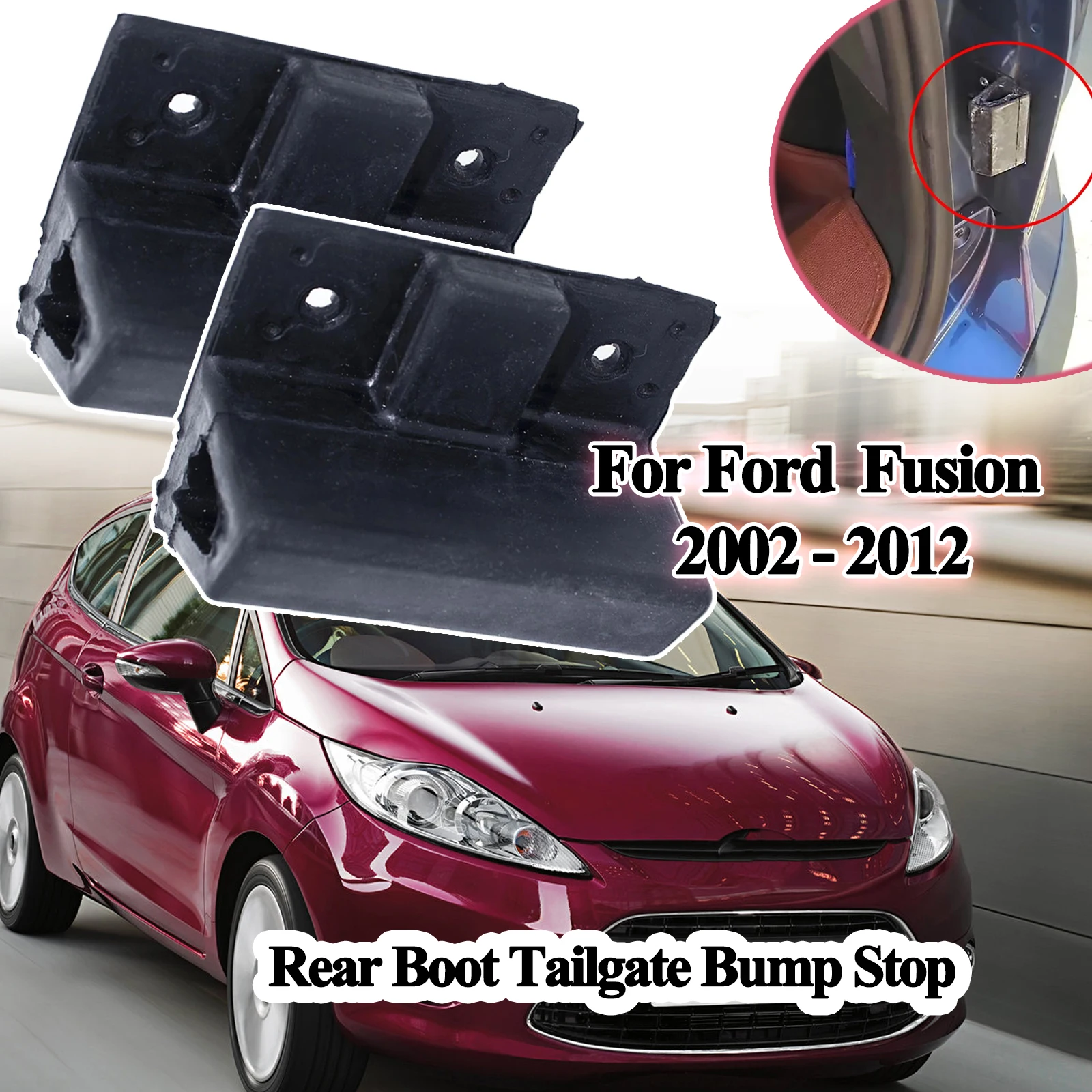 

2Pc Rear Boot Tailgate Bump Stop For Ford Fusion 2002 - 2012 Trunk Lid Cushion Rubber Silencer Pad Car Replacement Parts