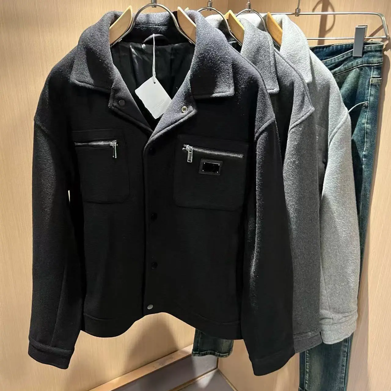 

BC Italian Old Money Style Men's Wool Lapel Jacket