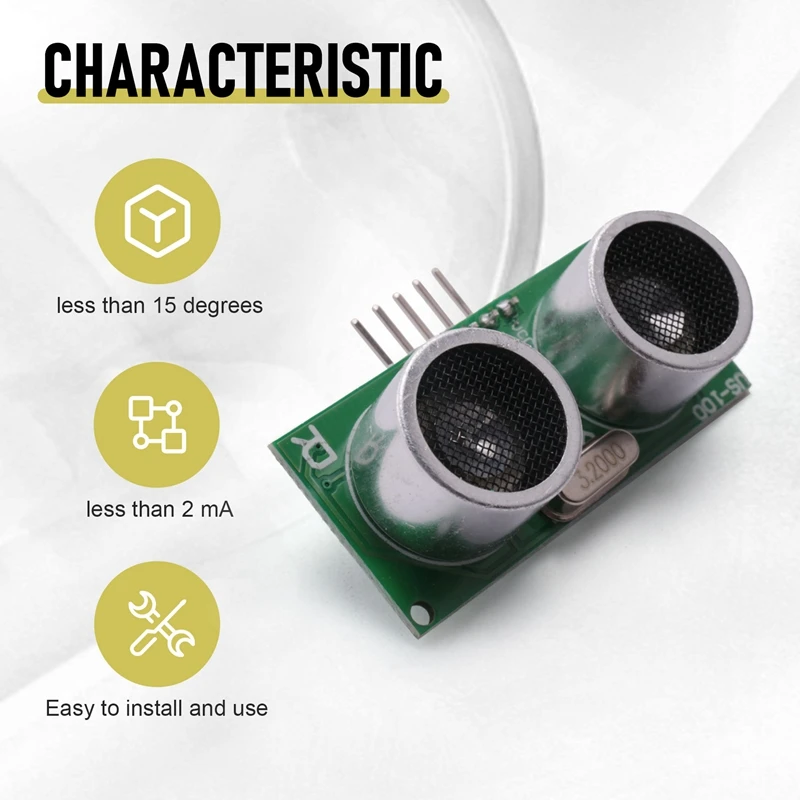 24-Hour Delivery US-100 Ultrasonic Sensor Module DC 2.4V - 5V With Temperature Compensation Range Distance