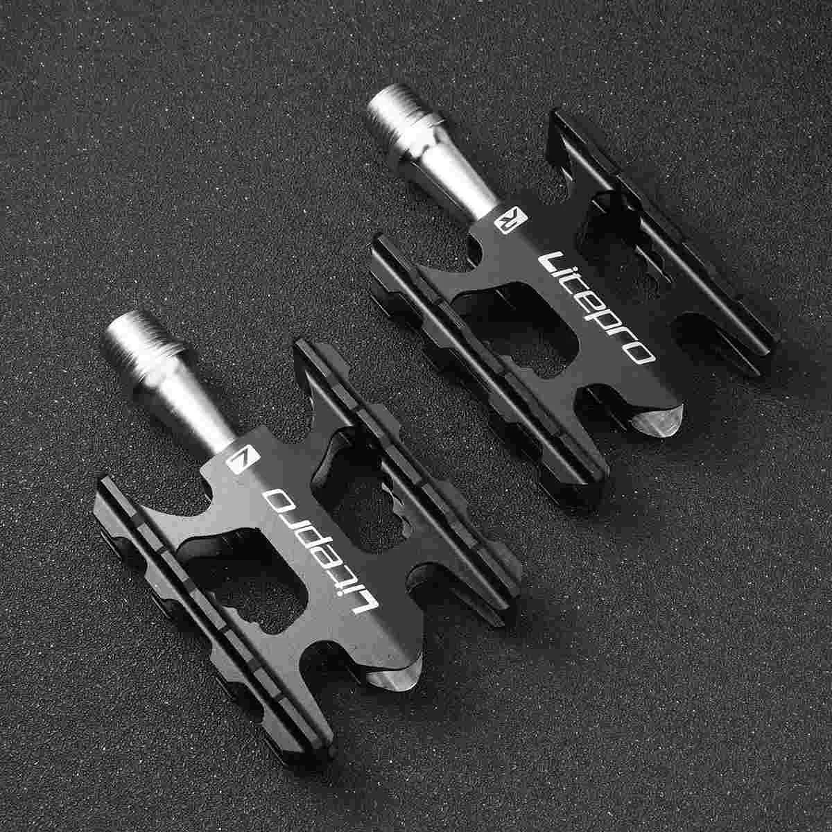 

Ultralight Pedal Aluminum Alloy Pedal Foldable Pedal Accessory (Black) Aluminium Alloy Pedal