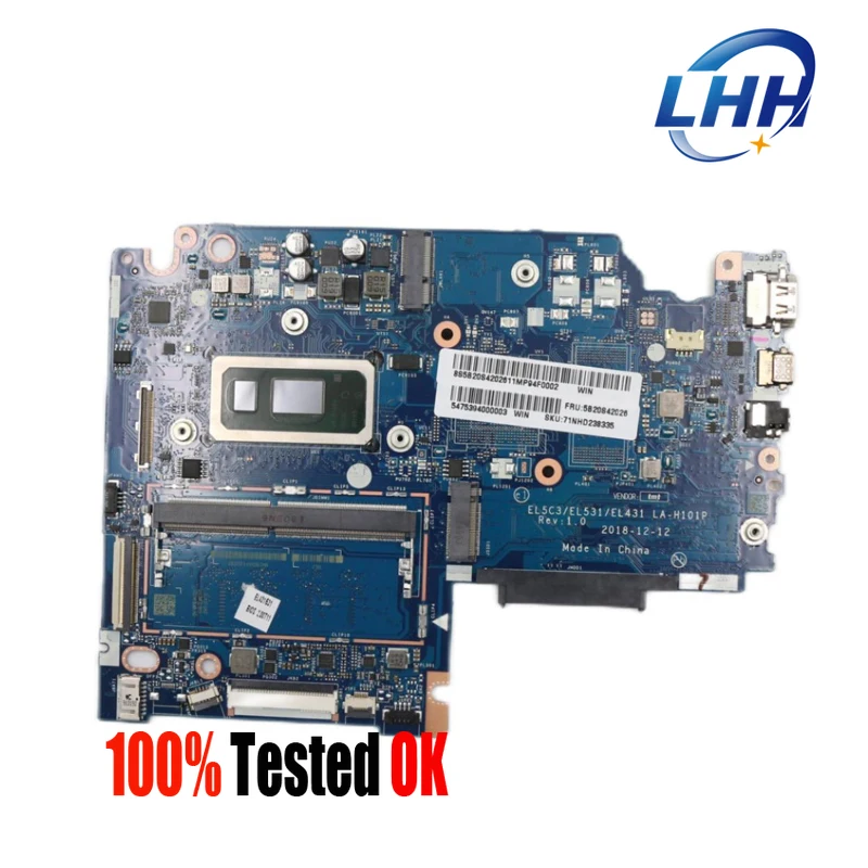 

LA-H101P Mainboard for Lenovo IdeaPad C340-14IWL Laptop Motherboard with CPU 5405 UMA RAM 4G