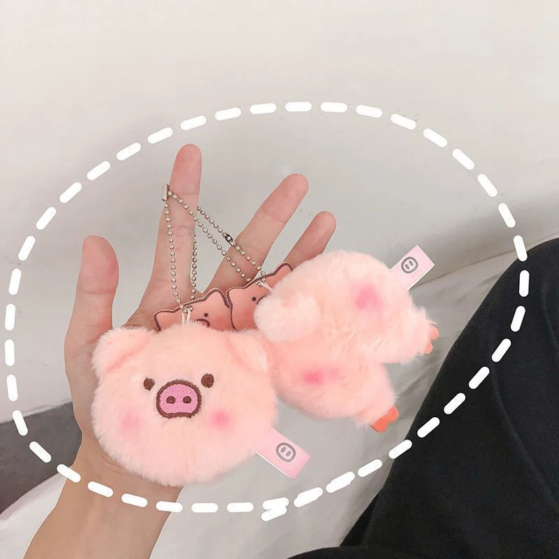 Bentoy Pig Plush Pink Soft Pig Keychain accessories Cute Kawaii Student Bag Accessories Korea Ins Children Key ring Brooch