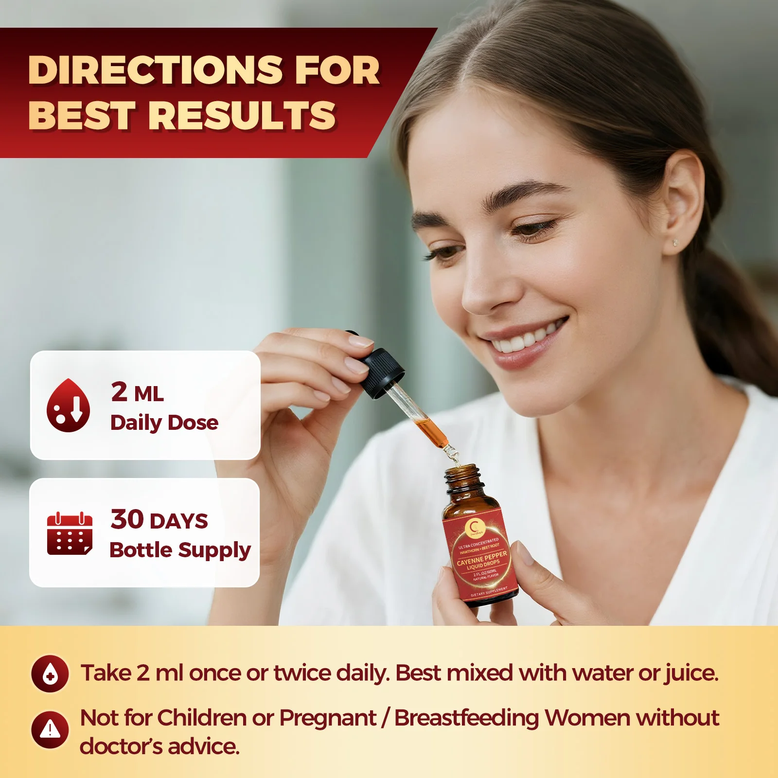 قطرات فلفل كايين العضوية 7 في 1 كركم معقد، مكمل ثوم الجينسنغ يدعم وظيفة القلب وتوازن ضغط الدم