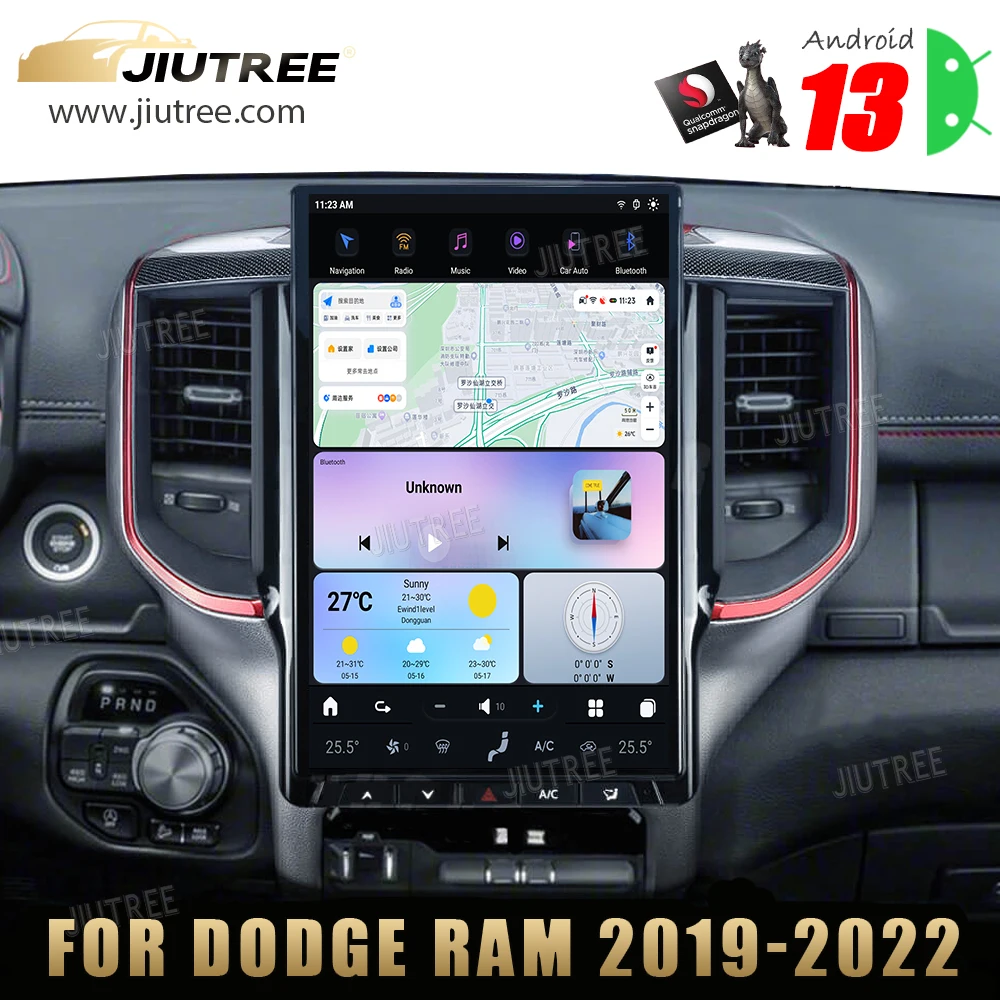 14.4 inch Android 13 Radio for Dodge Ram 1500 2500 3500 2019 2020 -2023 Car Stereo GPS Navigation Carplay Multimedia Player