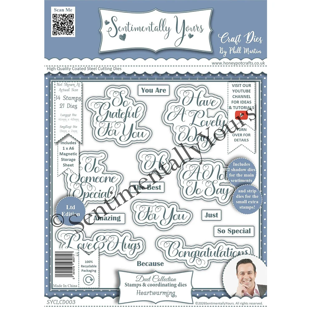 

Heartwarming A5 Set Exclusive Metal Cutting Dies New Essential Sentimentally Yours Stamp Dies DIY Scrapbooking Card Word Molds