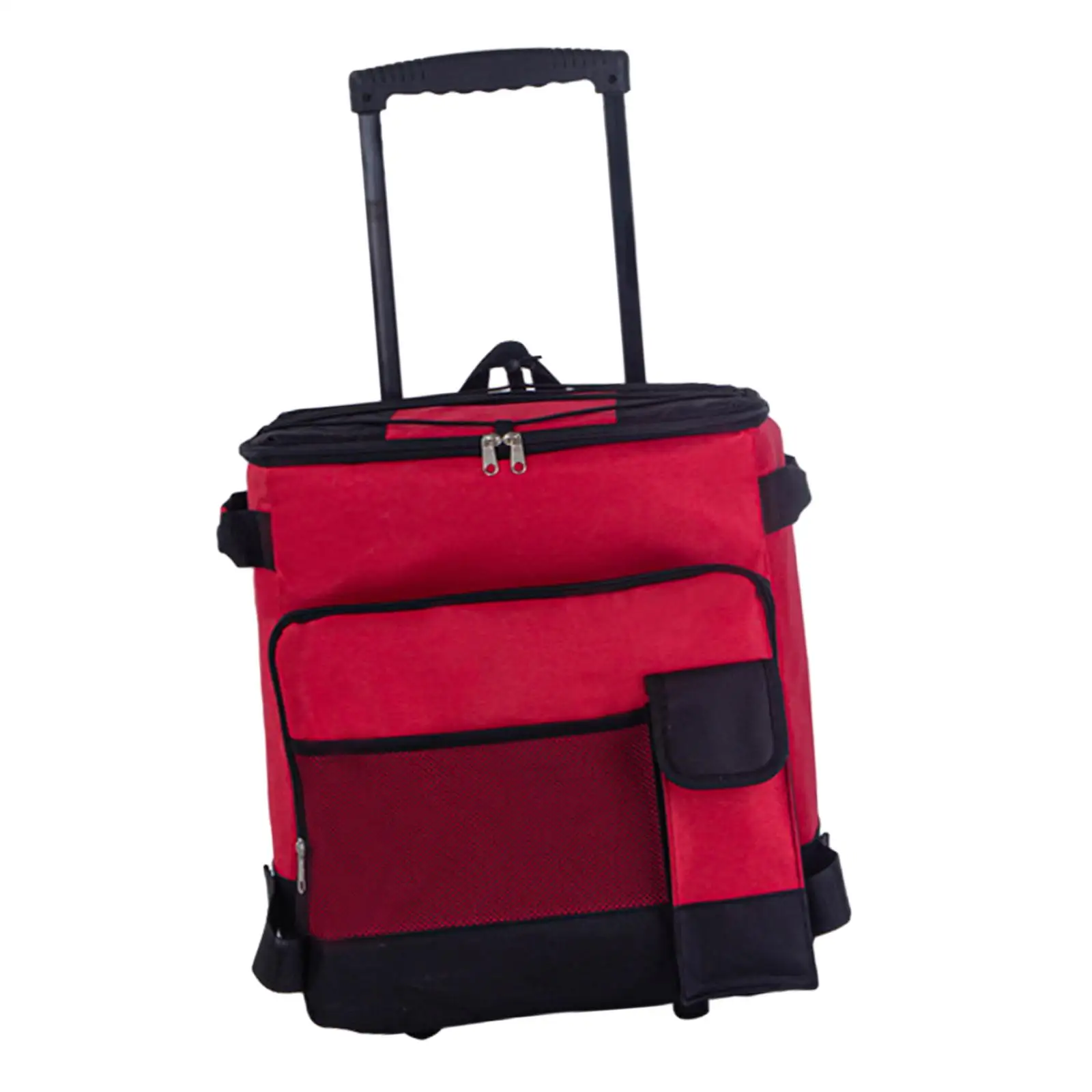 Collapsible Rolling Cooler Bag Insulated Food Container Case Rolling Cooler Cart Rolling Cooler Bag for Office Summer