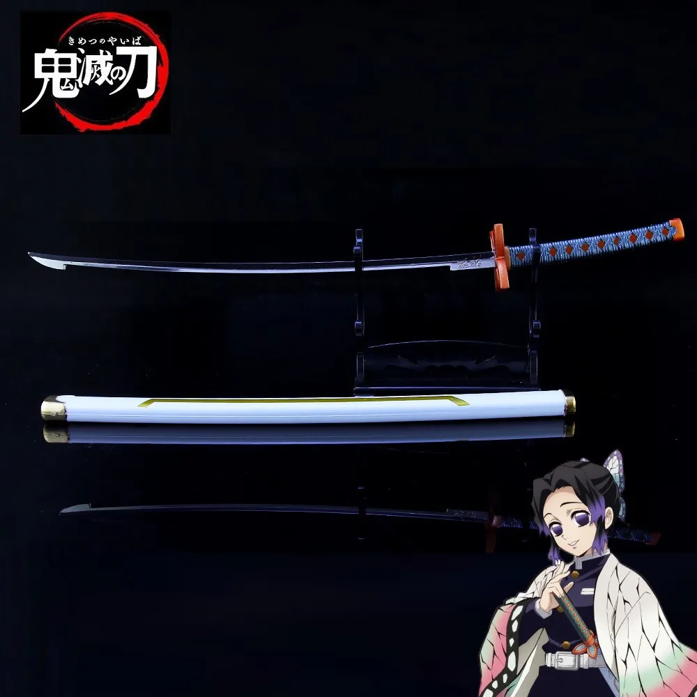 Demon Slayer Sword The Hashira Kochou Shinobu Nichirin Blade Anime Peripheral Katana Keychain Weapon Model Toy Christmas Gift