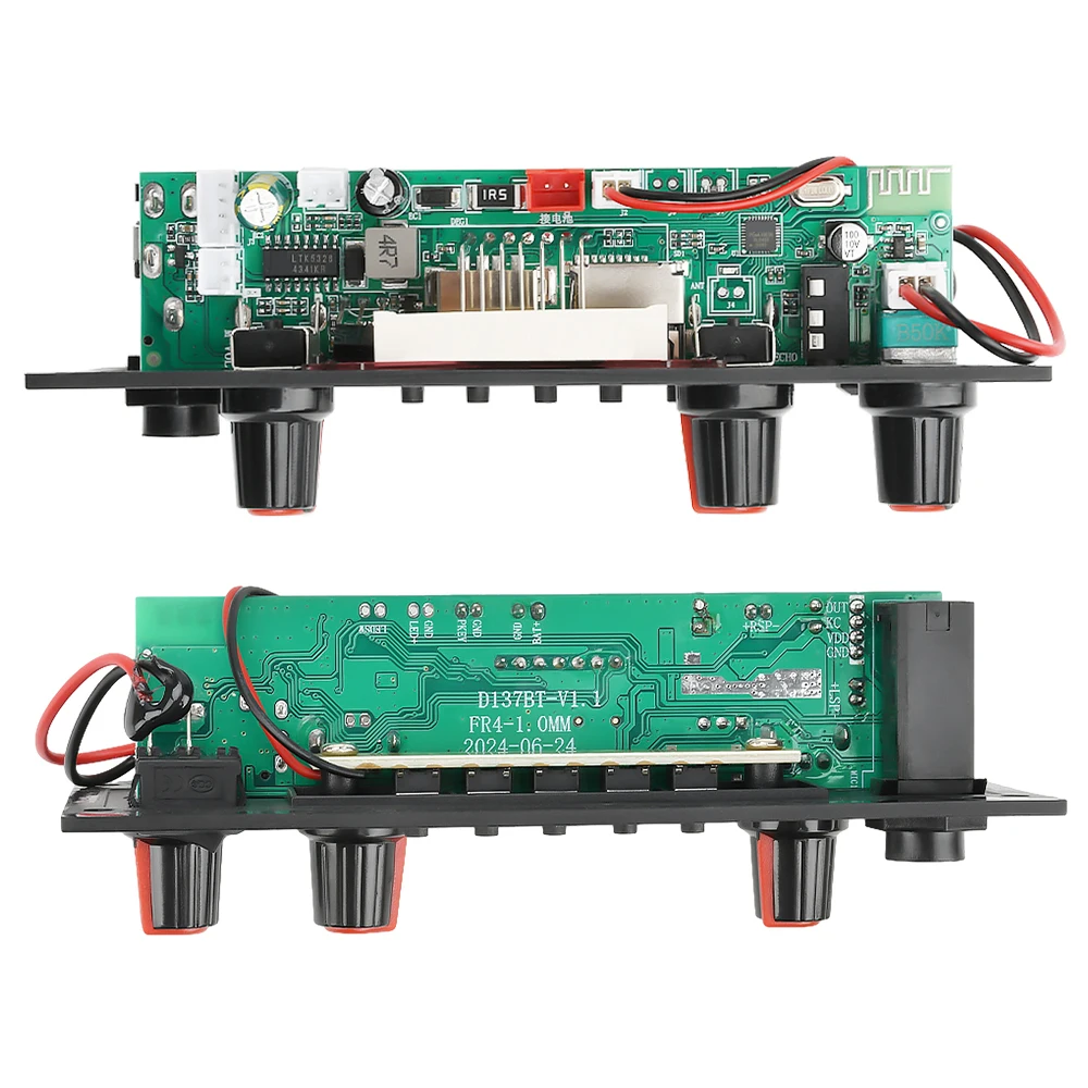 DC 3,7-5V MP3 5.0 Bluetooth-Dekodierungsplatine Verstärkerplatine mit Mikrofonfunktion 2x10W mit Verstärker ohne Batterien