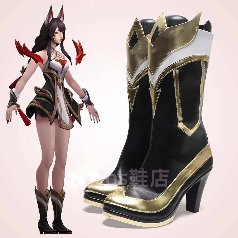 

Игра Аниме LOL Обувь Ahri Косплей Сапоги Хэллоуин Карнавал Вечеринка Игра Ролевой Костюм Реквизит