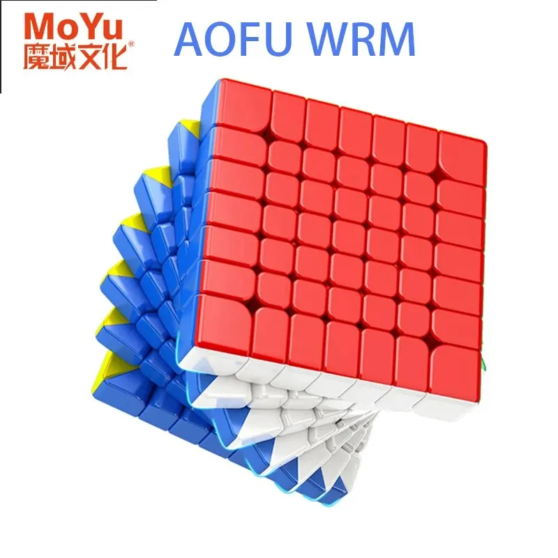 MOYU Aofu WRM 7X7X7 Cubo mágico magnético de velocidad sin pegatinas juguetes profesionales Aofu 7x7 Cubo mágico rompecabezas