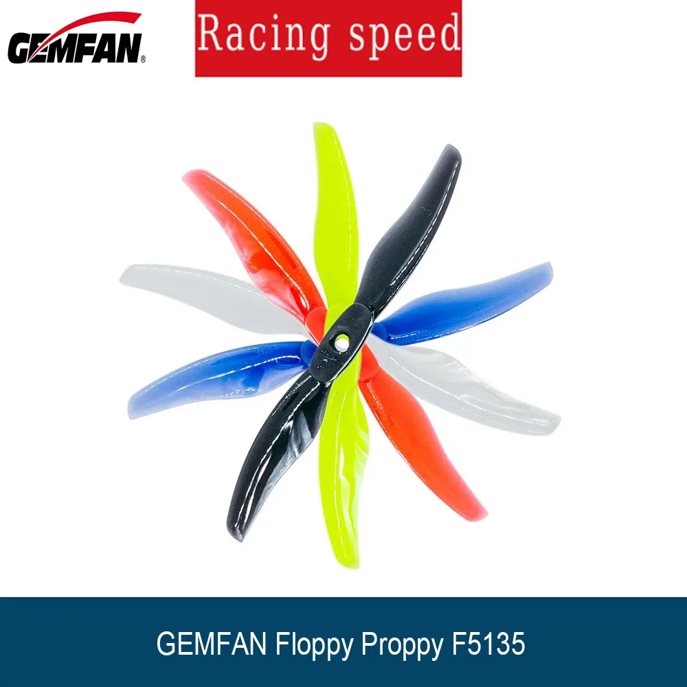 

2Pairs GEMFAN Floppy Proppy F5135 5.1 Inch Foldable 2-Blade Propeller For FPV Freestyle Long Range