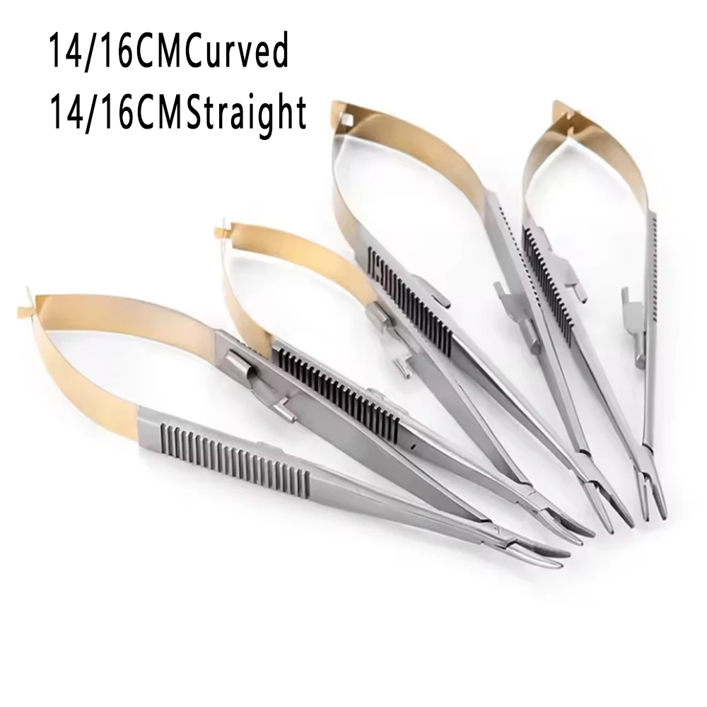 Precision Grip Dental Castroviejo Needle Holder for Orthodontic Implant Surgical Procedures Tweezers