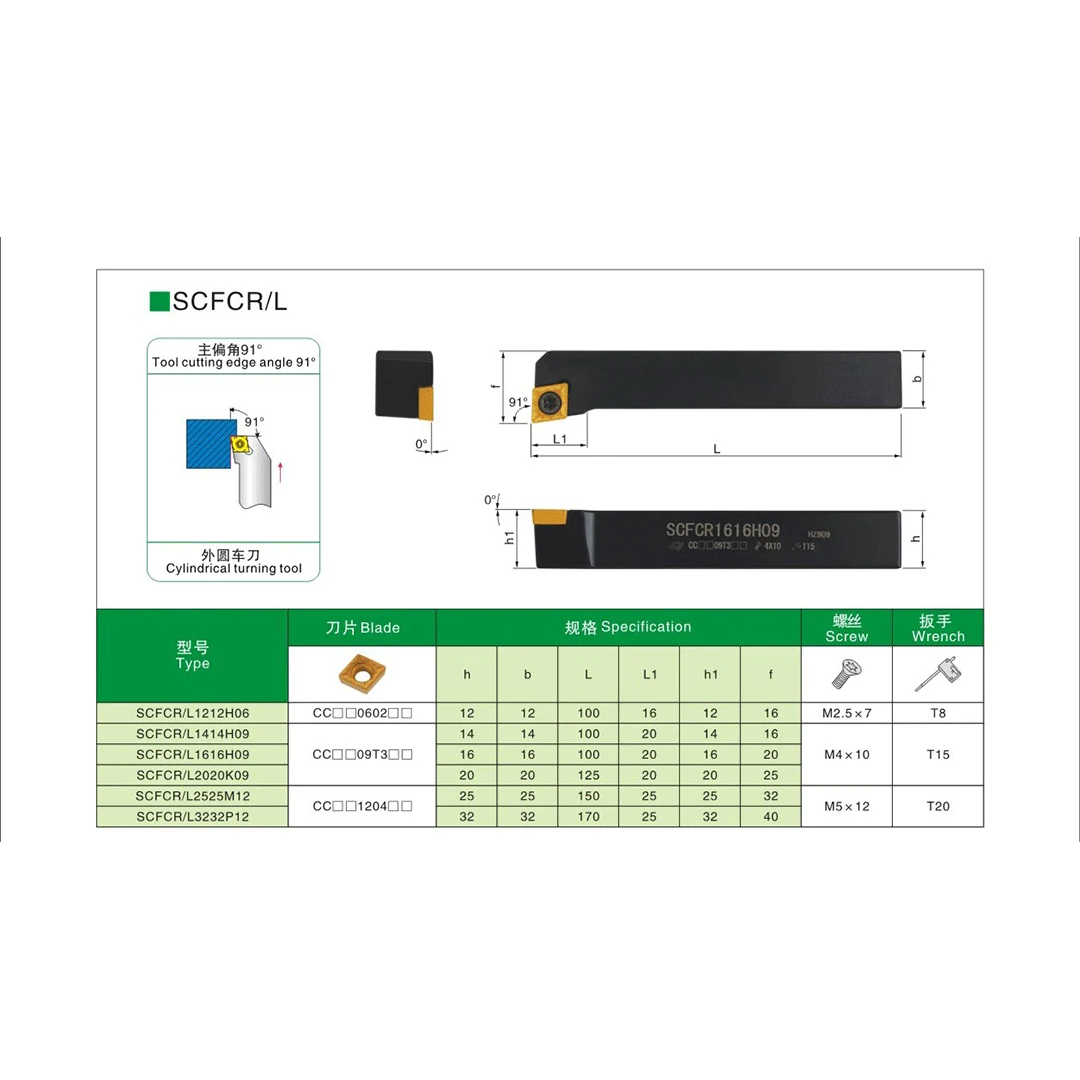 LIHAOPING External Turning Tools Holder Cutter CNC SCFCR1212H06 SCFCR1212H09 SCFCR1616H09 SCFCR2020K09 SCFCR2020K12 SCFCR SCFCL