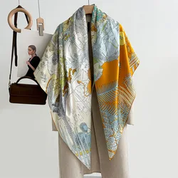 Silk scarves, women's scarves, autumn and winter shawls, paired with women's mulberry silk square scarves for a luxurious feel